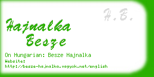 hajnalka besze business card